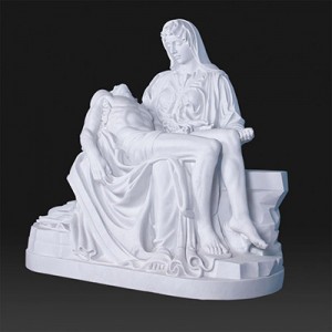 Jardin grandeur nature grande pieta religieuse en marbre la Vierge pleure les statues du Christ à vendre