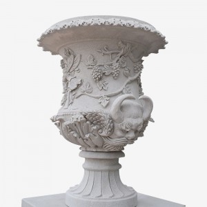 Stone Garden Blumenkübel aus weißem Marmor zu verkaufen
