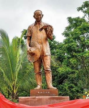 V Sanya byla odhalena bronzová socha „otce hybridní rýže“ Yuan Longping