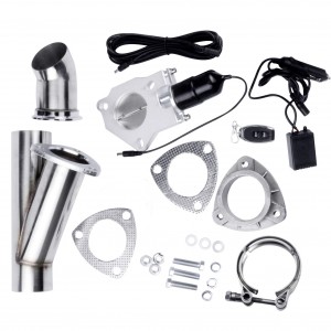 3 Inch Stainless Steel Remote Electric Exhaust Cutout Kit Y Pipe