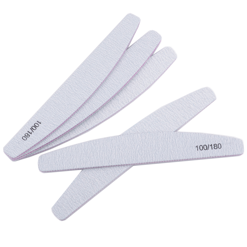 China wholesale Professional Nail File Factory –  Nail File 100/180 Sandpaper Sponge Nail Sanding Buffer Blocks Double-sided Cuticle Remover Manicure Tools – Rongfeng