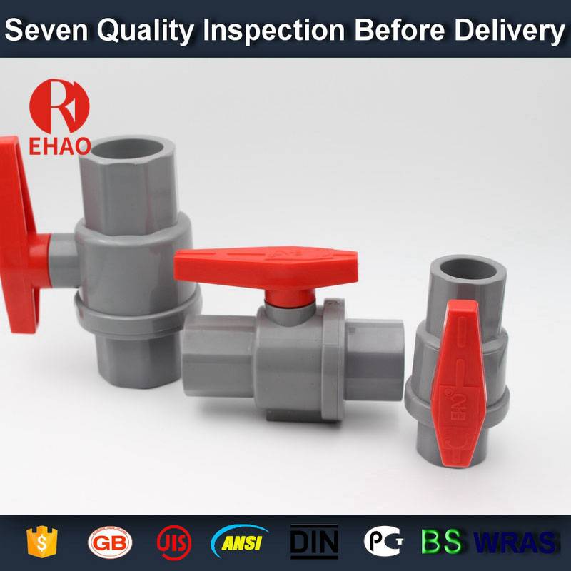 New Arrival China
 1” (32mm)  plastic PVC pvc 2-piece ball valve ABS hadle socket slip x slip solvent, thread x thread assembly in Mauritius