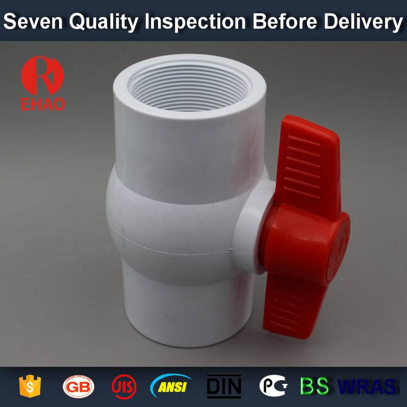 Discountable price
 1-1/2” PVC round compact ball valve thread ends taiwan Supply to Houston