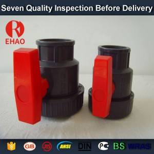 3” socket /thread + sokect  PVC single union ball valve, solvent end