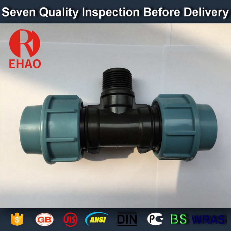 Factory directly provide
 20×1/2”x20 Bottom price antique pp male tee thread hose and fittings Manufacturer in Monaco