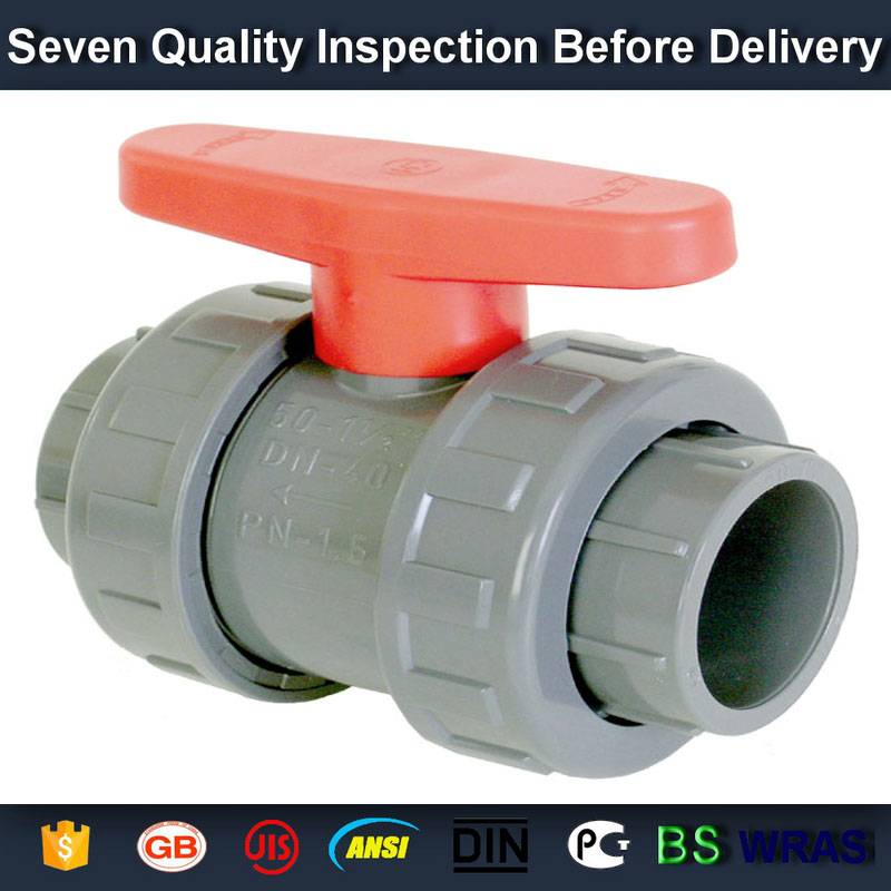 Discountable price
 1/2” PVC True union slip X slip ball valve Factory for Kyrgyzstan