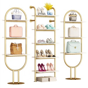 Customized Clothing StoreMetal Nesting Tables Handbag Shoe Storage Display Rack