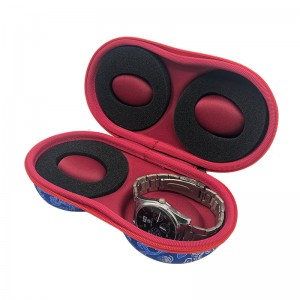 Personalized 2 room hard eva watch roll box travel case
