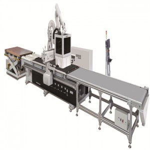 CNC Automatisk ind- og udlæsning af indlejret træbearbejdningsmaskine til kabinet