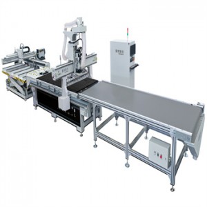 CNC träbearbetningsmaskiner automatisk lastning och lossning av häckningsmaskin
