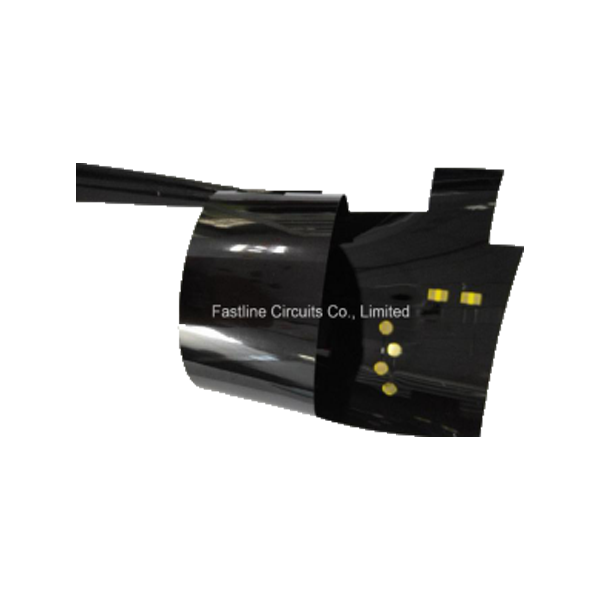 Flexibler PCB-Prototyp mit schwarzer Lötmaske
