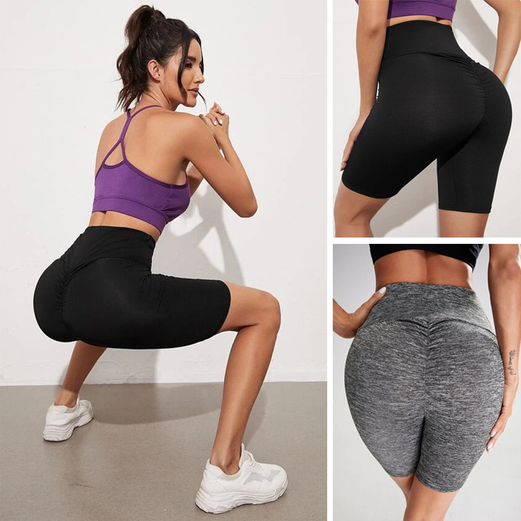 Yoga Shorts for Summer Solid Color Factory Spot Wholesale