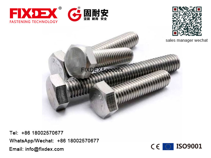 Bolts and nuts stainless steel hex bolts