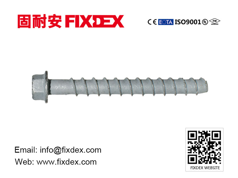 flange mechanical zinc concrete screw