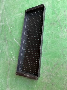 Panel curvado de metal perforado mate negro, cocina, baño, sala de exposiciones, suministros para manualidades