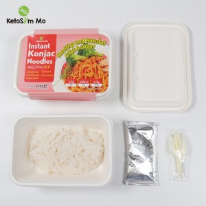 nouilles à faible teneur en calories Shirataki Nouilles instantanées Nourriture pour diabète Saveur de pois épicée |Ketoslim Mo