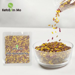 Keto Peb-xim Qhuav Konjac Rice Low Glycemic Index