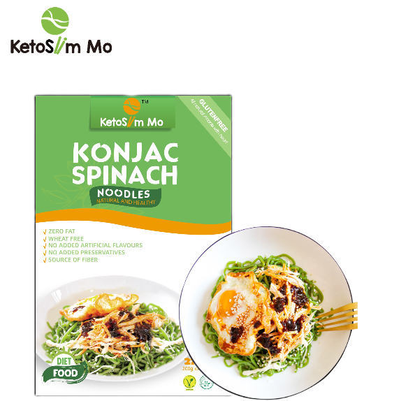 spinach miracle noodles Diabetes food konjac noodle 丨Ketoslim Mo Featured Image