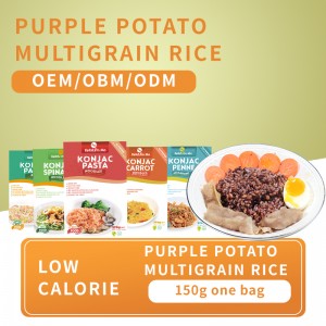 mažo krakmolo ryžių didmeninė prekyba Purpurinės bulvės daugiagrūdžiai konjac ryžiai|Ketoslim Mo