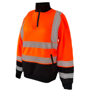 Safety Zip Sweatshirt 3M Reflective Workwear High Visibility