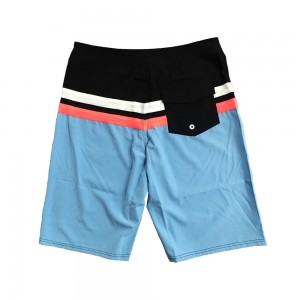 Shorts de praia masculinos calções de banho em cor sólida e com bolsos traseiros