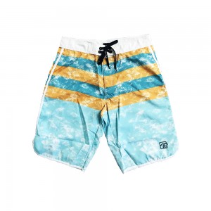 Shorts masculinos para banho, calções de praia com impressão digital e logotipo bordado