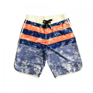 Shorts masculinos para banho, calções de praia com impressão digital e logotipo bordado