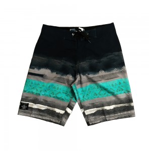 Men's Stripes printing Board Shorts Badplank Trunks Beach Shorts Met geweefde etiket