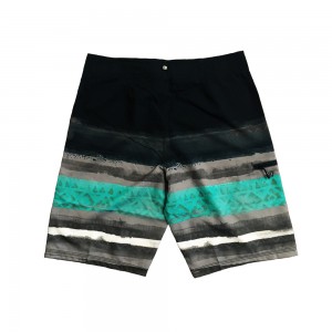 Mga Lalaki nga Stripes nga nag-imprenta sa Board Shorts Bathing Board Trunks Beach Shorts nga May hinabol nga label