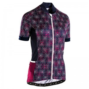 Camisa sublimada de manga curta para ciclismo feminino