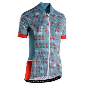 Camisa sublimada de manga curta para ciclismo feminino