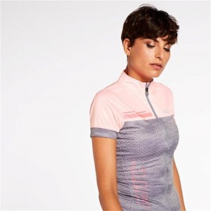 Ladies Cycle Jersey Short Sleeve Shirt nga Dali nga Mauga