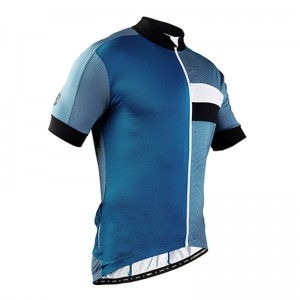 Mga Lalaki nga High Performance Cycling Jersey Short Sleeve nga May Sublimated Panels