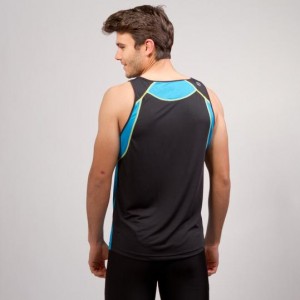 Camisa deportiva sen mangas para homes Ropa de camiseta de running