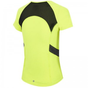 Camisa feminina para corrida esportiva com camisa fitness