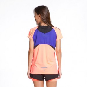 Camisa de corrida feminina para treinamento com camiseta de fitness