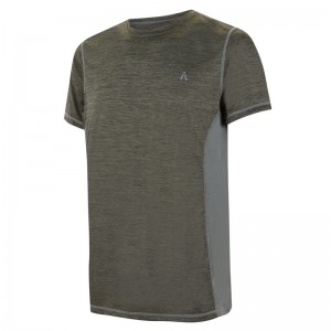 Vīriešu skriešanas T-krekls ar īsām piedurknēm ar sieta sānu paneļiem