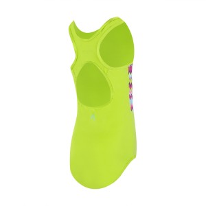 Einteiliger Badeanzug mit Streifendruckdesign für Mädchen, Sport-Bikini-Badebekleidung