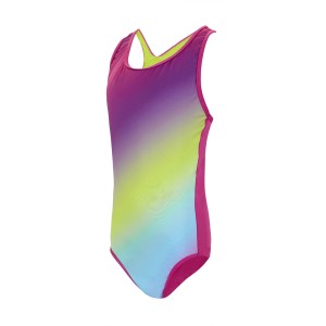 Խառը գույն Մի կտոր լողազգեստ սպորտային բիկինի լողազգեստ աղջիկների համար