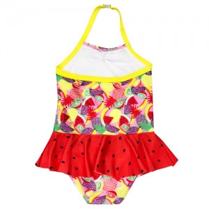 Kanak-kanak perempuan Reka bentuk cetakan bunga One piece Swimsuit Sport Bikini Swimwear