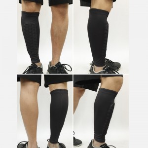Kev Ua Si Padded Calf Sleeve Protective Leg Compression Sleeve Running Calf Support