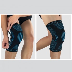 전문가용 무릎 보호대, 슬개골 젤 패드 및 측면 안정 장치가 포함된 압축 무릎 슬리브