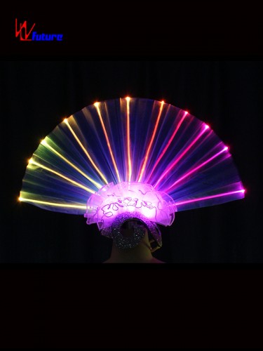 New style LED light up fan shape headdress for dance show WL-0175