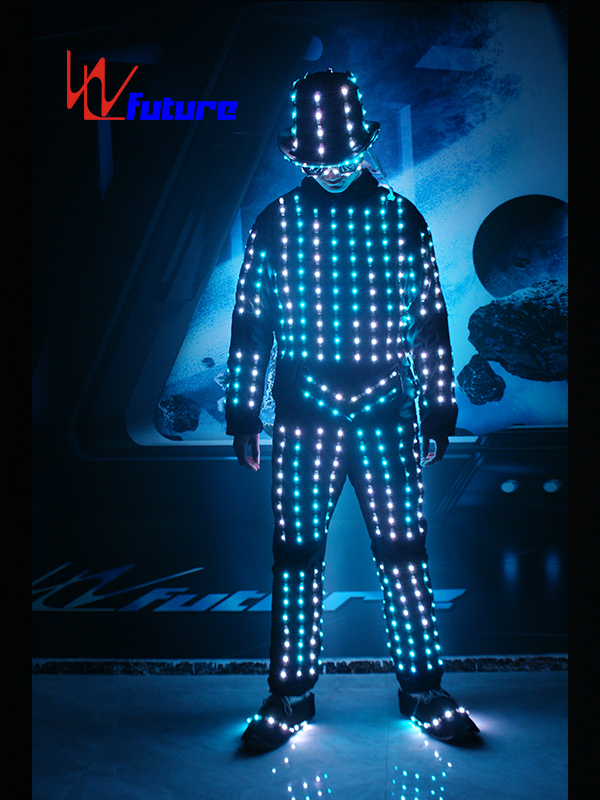 Dance stage wear LED Pixel costumes with hat,glasses,shoes WL-0106 Featured Image