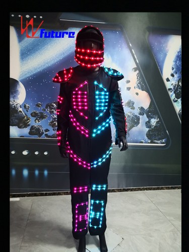 Robocop LED Tron Dance Costume with Helmet WL-0129