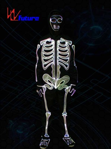 LED Light Up Halloween Suit Glowing Skeleton Costume For Party WL-0146