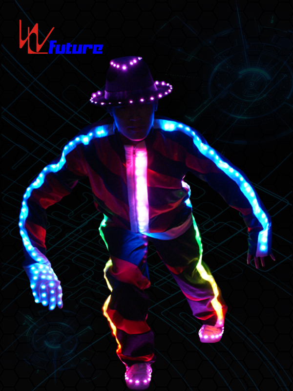 Programmable LED MJ Dance Costume with Hat,Gloves WL-017 Featured Image