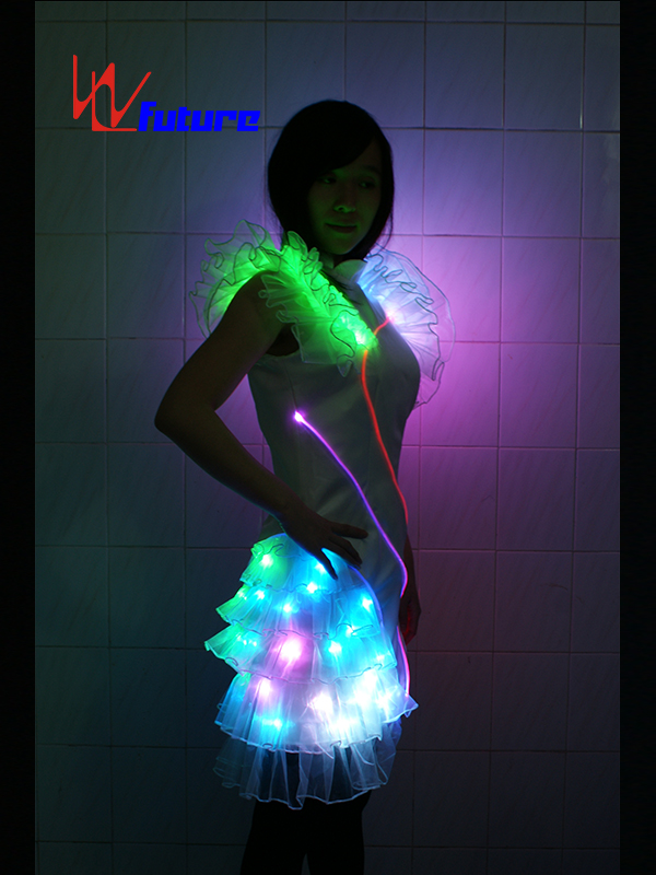 Beautiful Sexy White LED Dress Costume for Girl Party Event WL-042 Featured Image