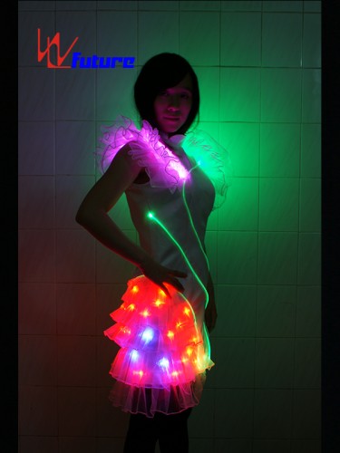 Beautiful Sexy White LED Dress Costume for Girl Party Event WL-042