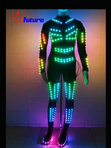 Spandex skinny LED clothes glowing costume for show WL-069